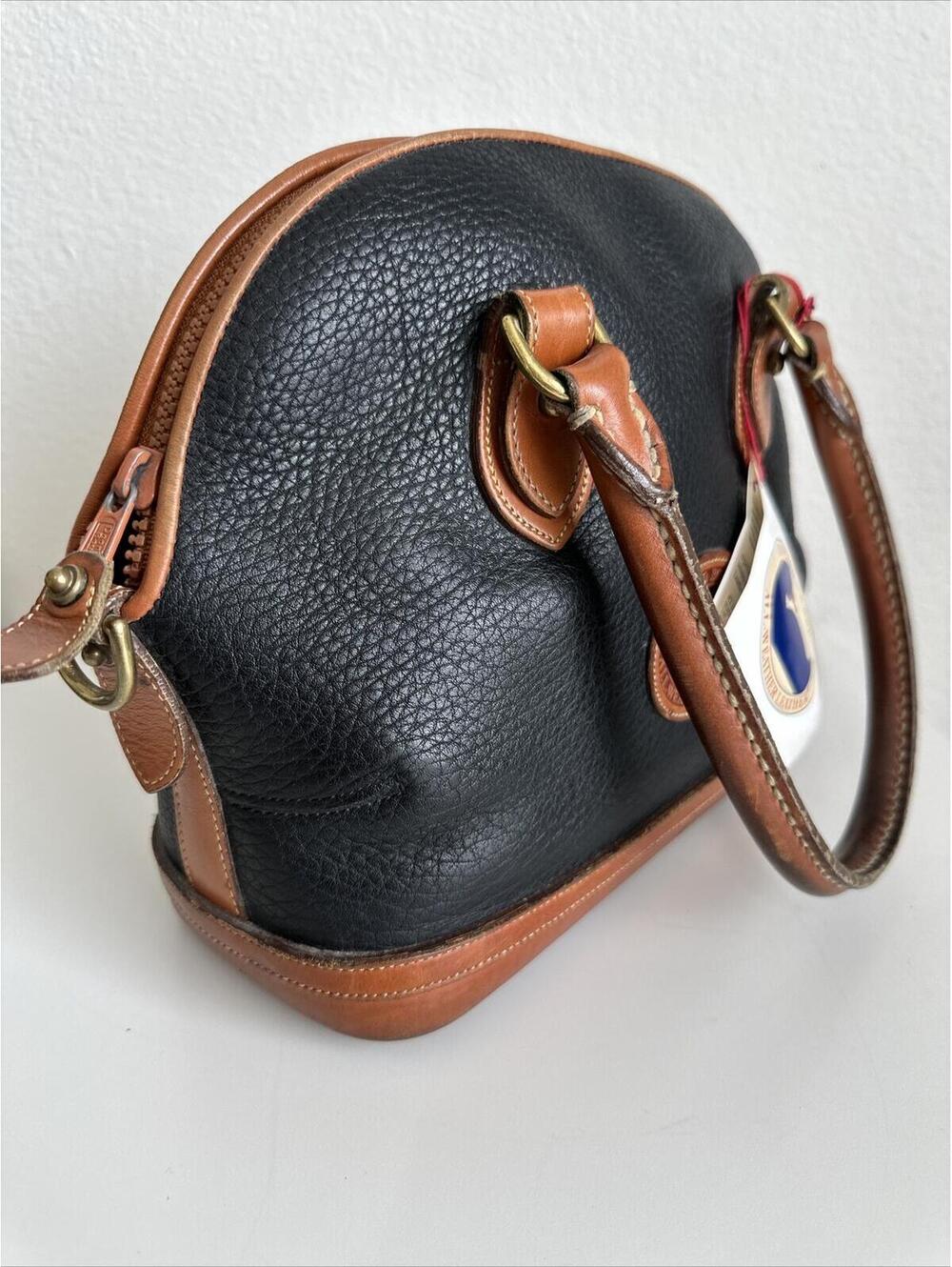 Vintage Dooney and Bourke D&B Norfolk All Weather Leather Satchel Handbag Purse - Picture 10 of 13